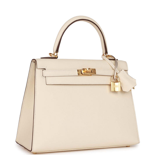 Hermes Kelly 25 ellier Nata Epsom Gold Hardware