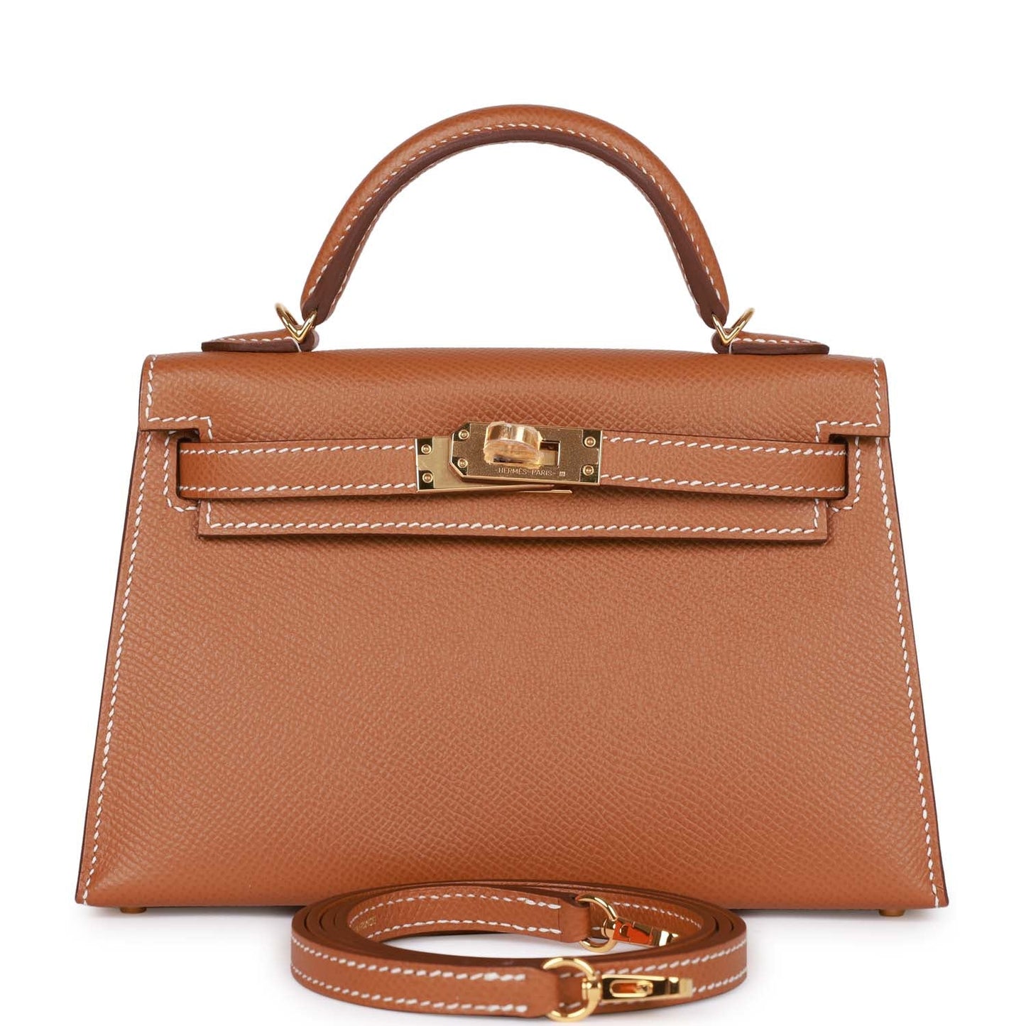 Hermes Kelly 20 Sellier Gold Epsom Gold Hardware