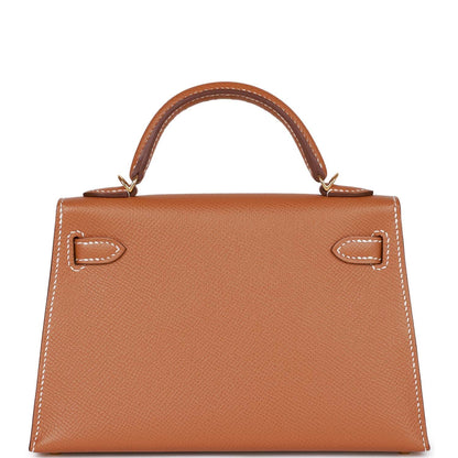 Hermes Kelly 20 Sellier Gold Epsom Gold Hardware
