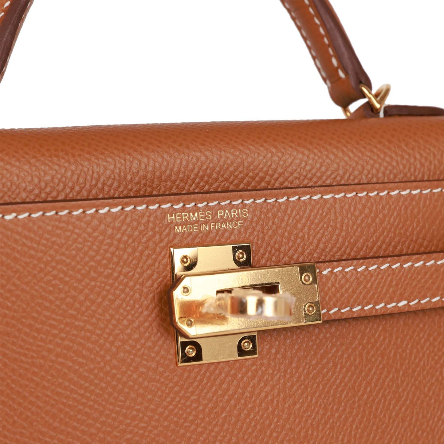 Hermes Kelly 20 Sellier Gold Epsom Gold Hardware