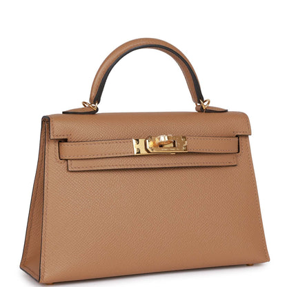 Hermes Kelly 20 Sellier Chai Epsom Gold Hardware