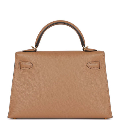 Hermes Kelly 20 Sellier Chai Epsom Gold Hardware
