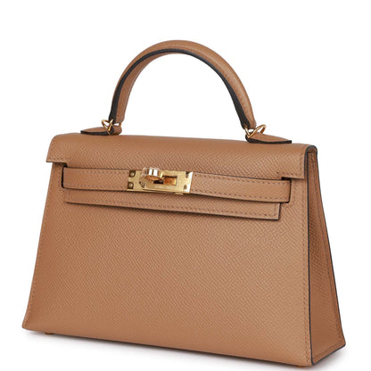 Hermes Kelly 20 Sellier Chai Epsom Gold Hardware