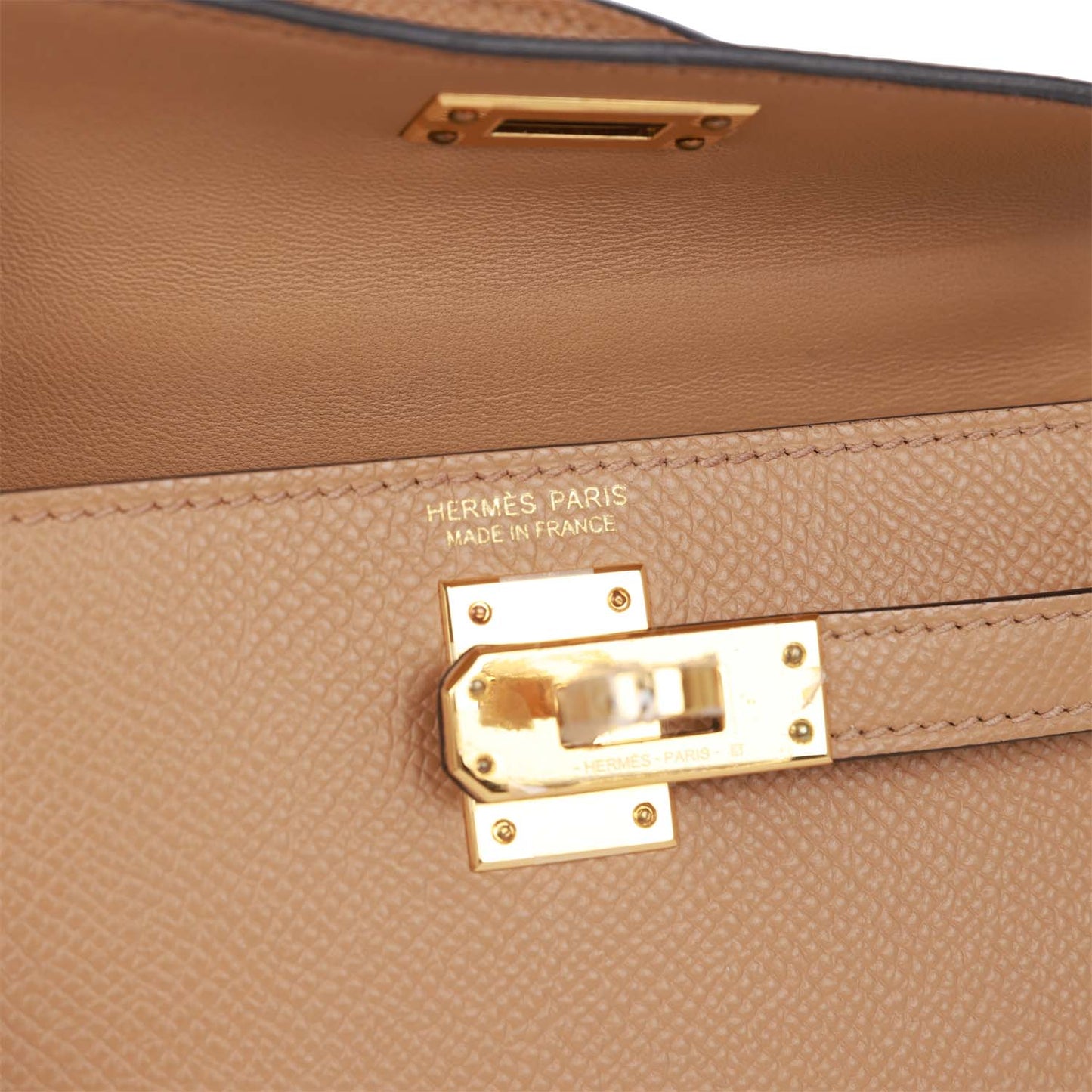 Hermes Kelly 20 Sellier Chai Epsom Gold Hardware