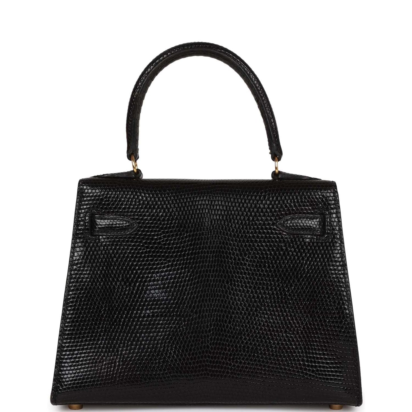 Hermes Kelly 20 Sellier Black Lizard Gold Hardware