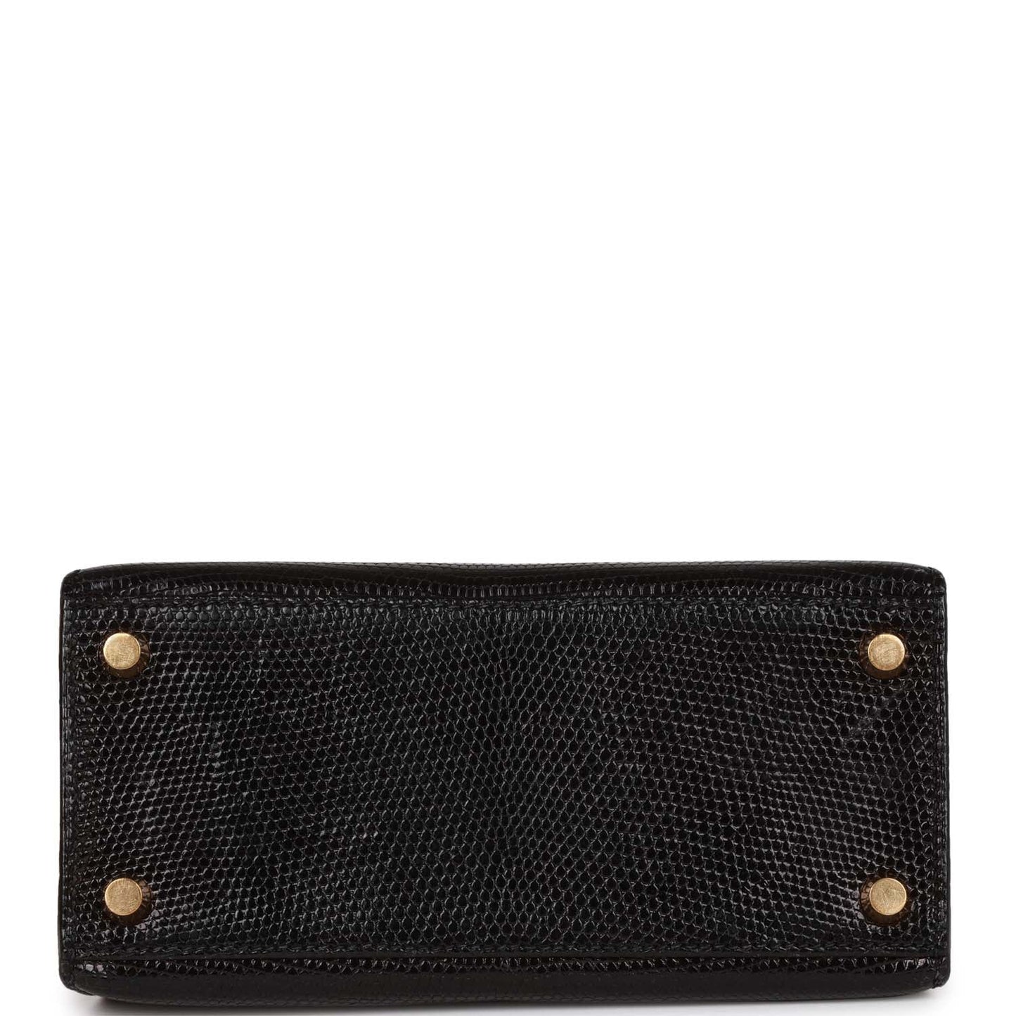 Hermes Kelly 20 Sellier Black Lizard Gold Hardware