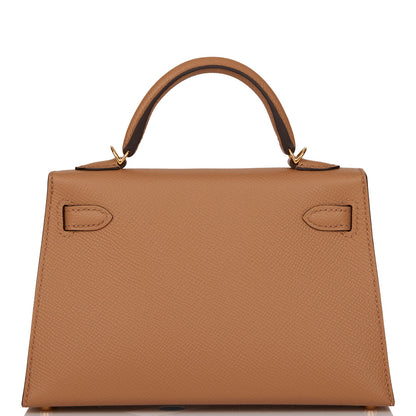 Hermes Kelly 20 Sellier Chai Epsom Gold Hardware