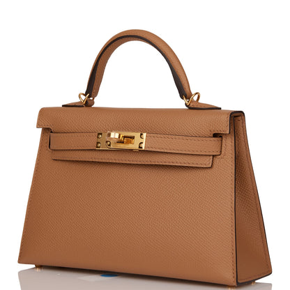 Hermes Kelly 20 Sellier Chai Epsom Gold Hardware