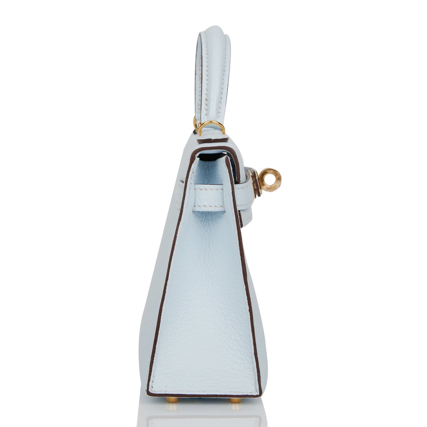 Hermes Kelly 20 Sellier Bleu Brume Chevre Gold Hardware