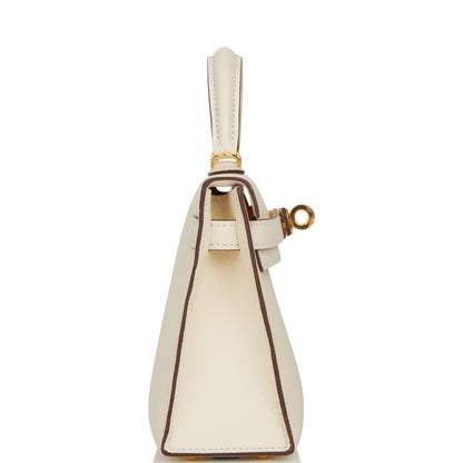 Hermes Kelly 20 Sellier Nata Epsom Gold Hardware