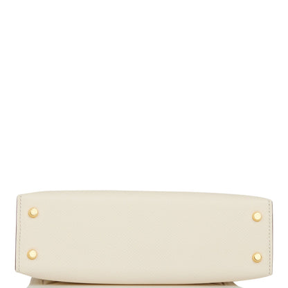 Hermes Kelly 20 Sellier Nata Epsom Gold Hardware