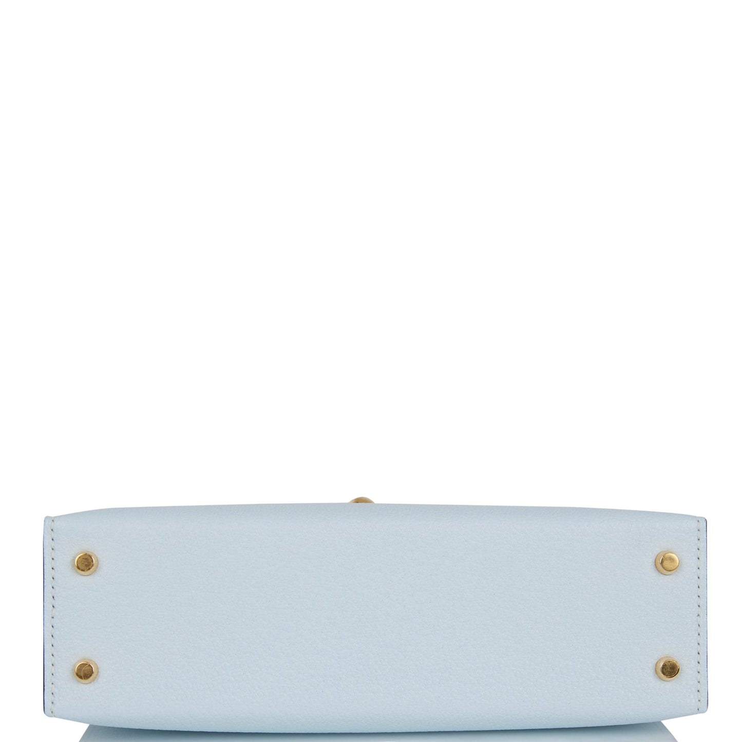 Hermes Kelly 20 Sellier Bleu Brume Chevre Gold Hardware