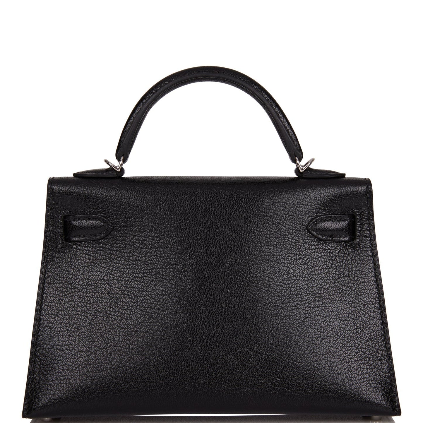 Hermes Kelly 20 Sellier Black Chevre Chamkila Palladium Hardware