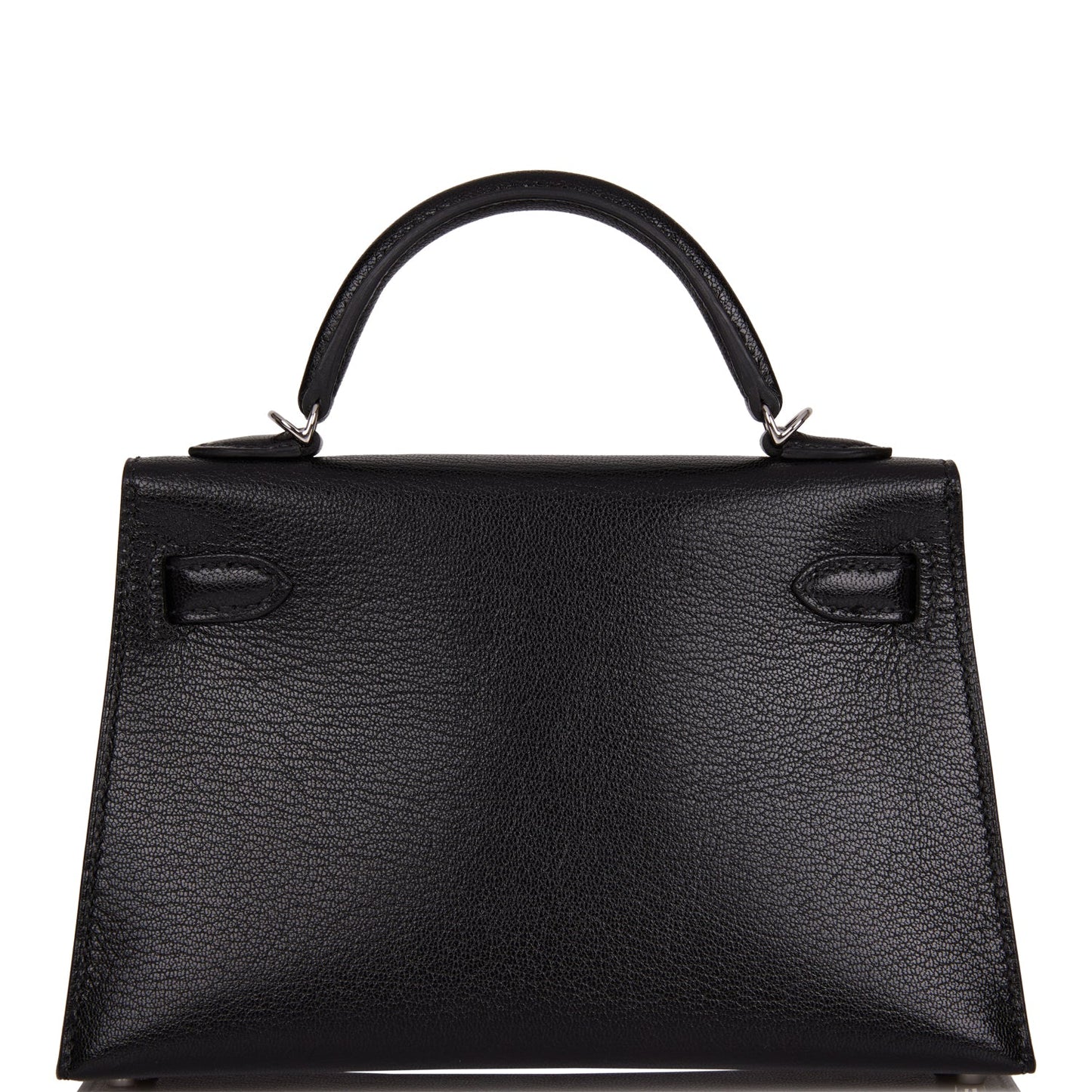 Hermes Kelly 20 Sellier Black Chevre Chamkila Palladium Hardware