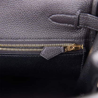 Hermes Kelly 28 Retourne Black Togo Gold Hardware