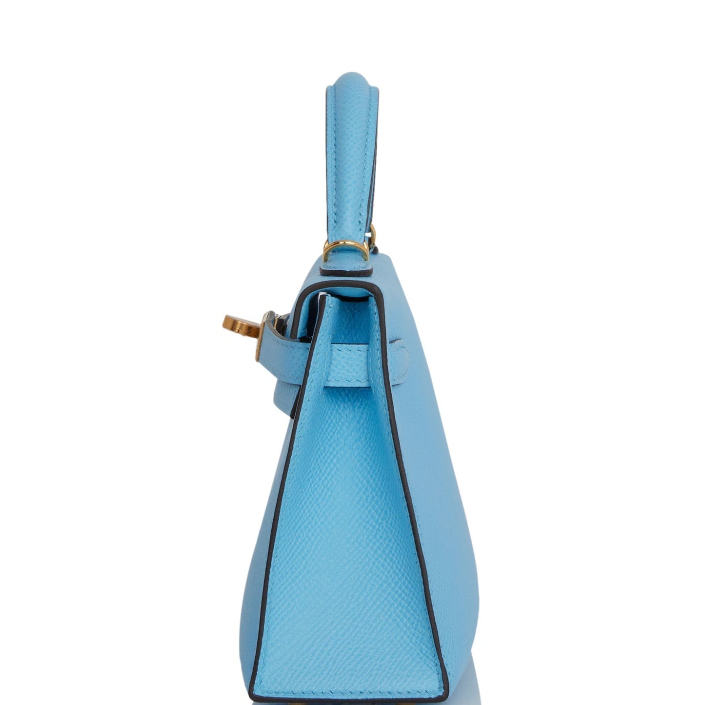 Hermes Kelly 20 Sellier Celeste Epsom Gold Hardware