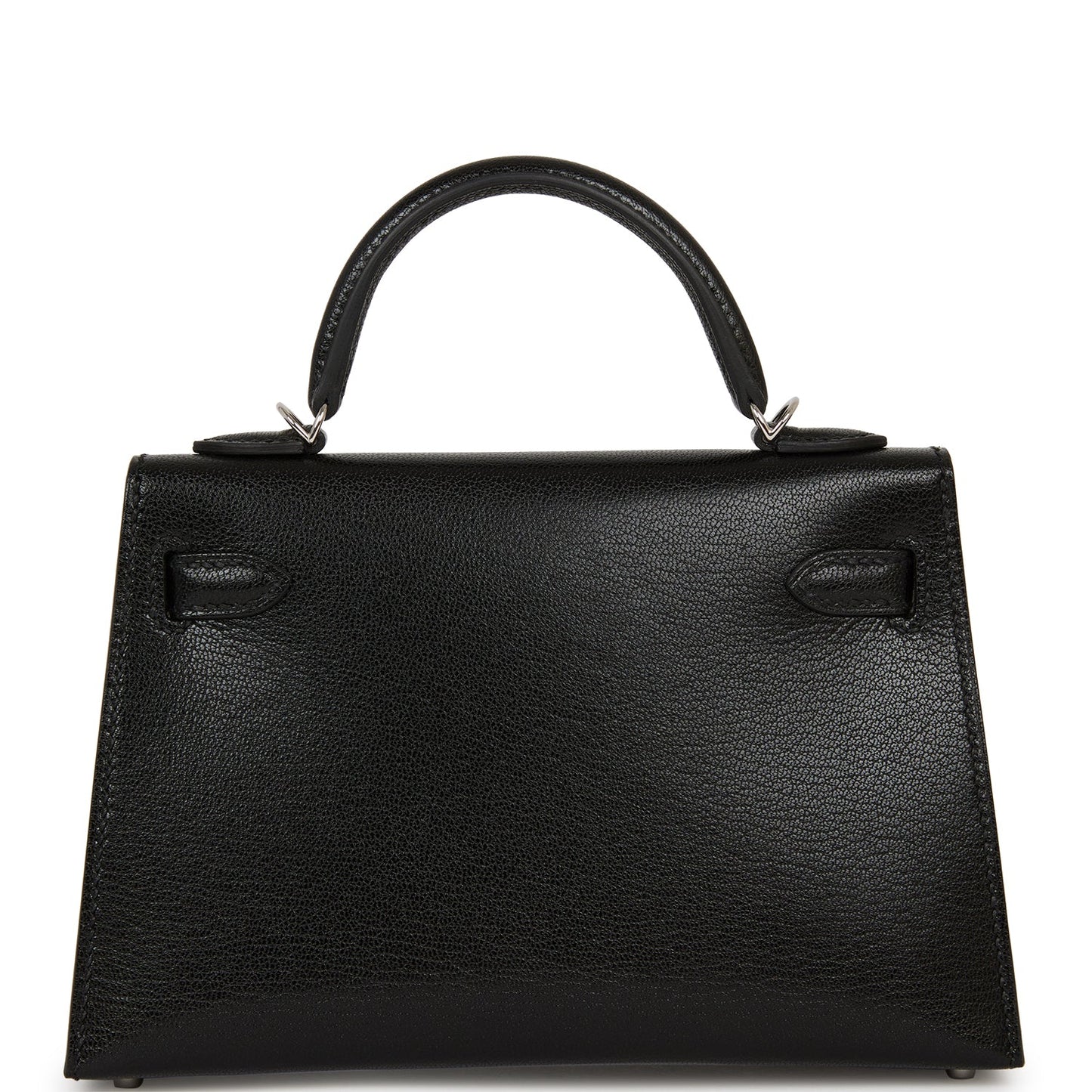 Hermes Kelly 20 Sellier Black Chevre Chamkila Palladium Hardware