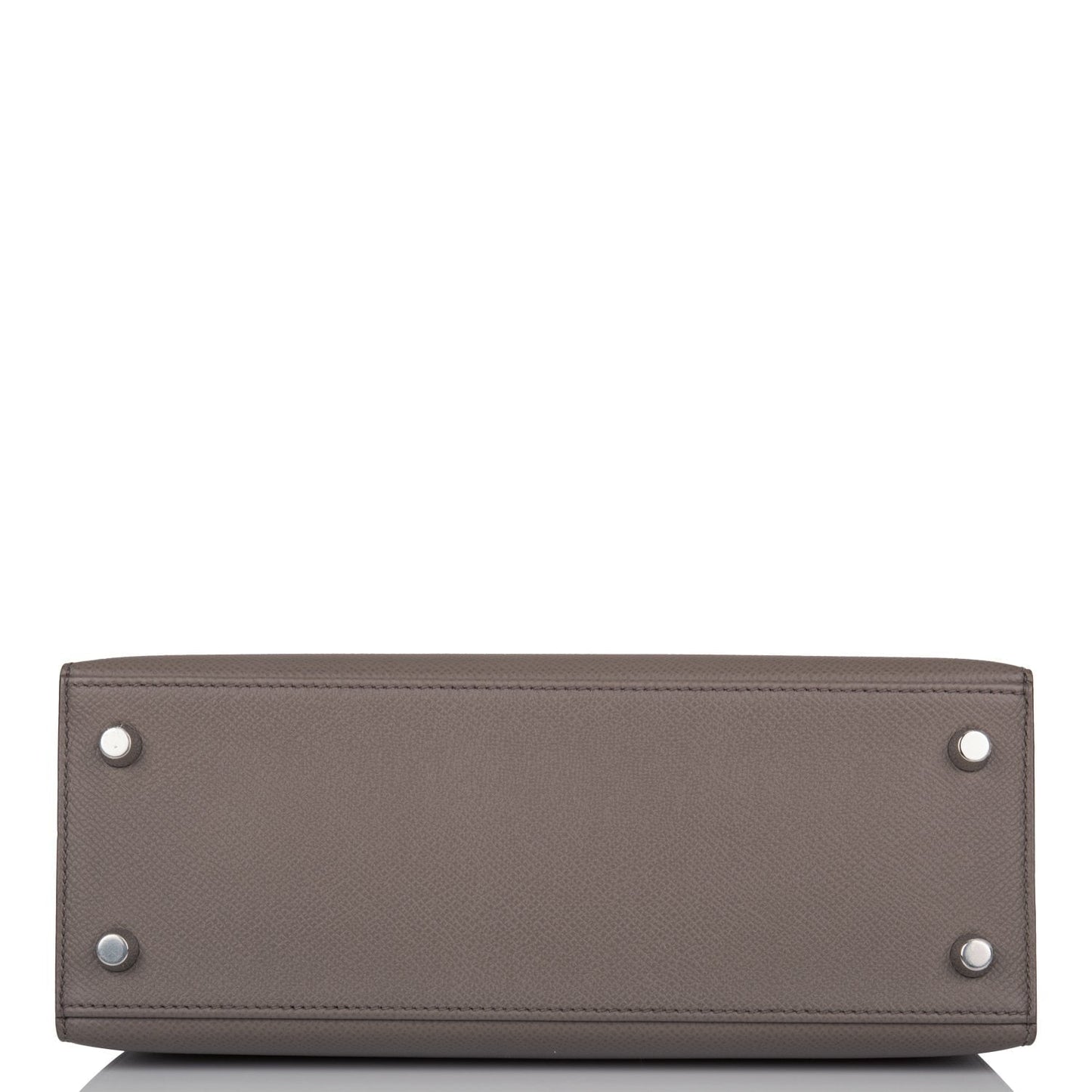 Hermes Kelly 25 Sellier Etain Epsom Palladium Hardware