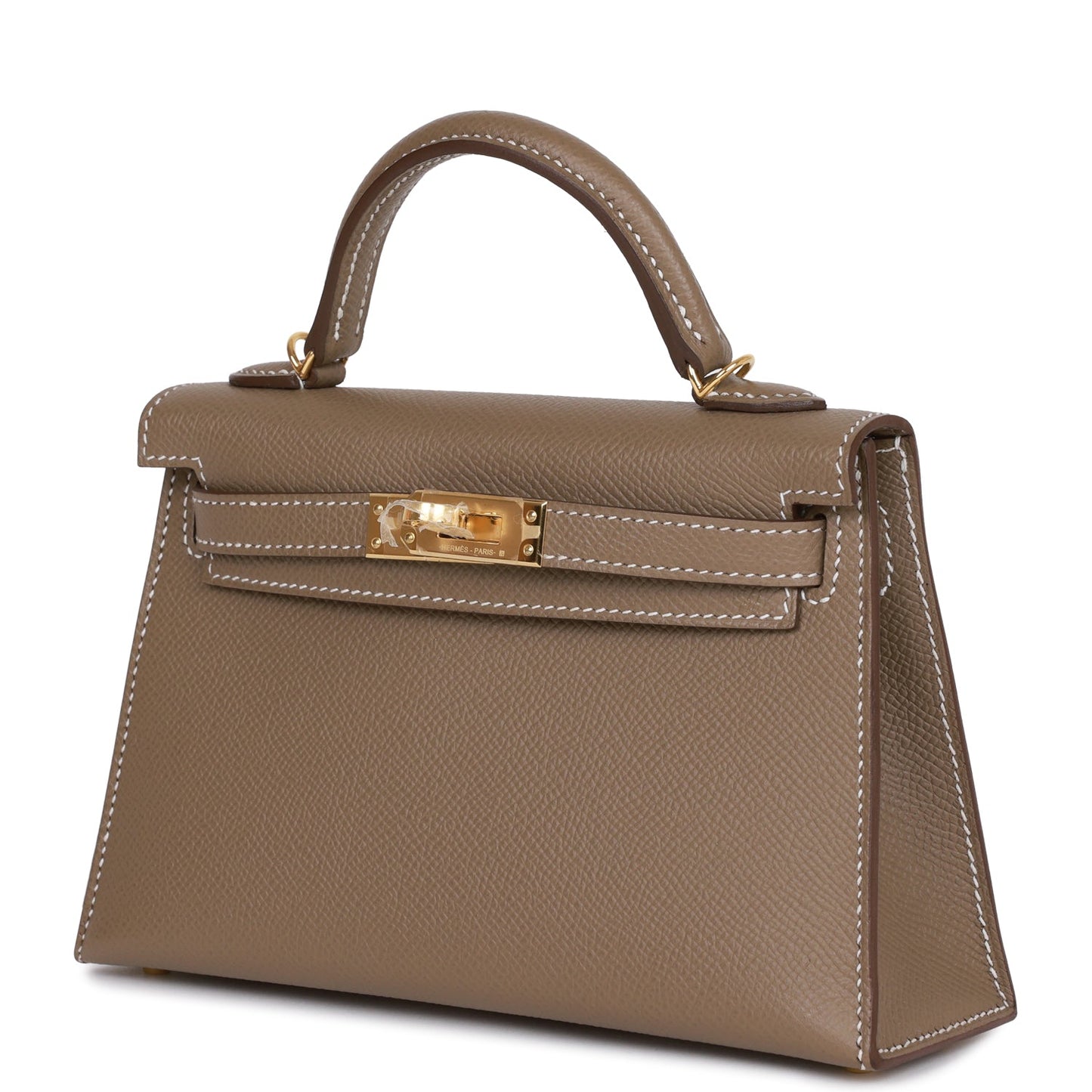 Hermes Kelly 20 Sellier Etoupe Epsom Gold Hardware