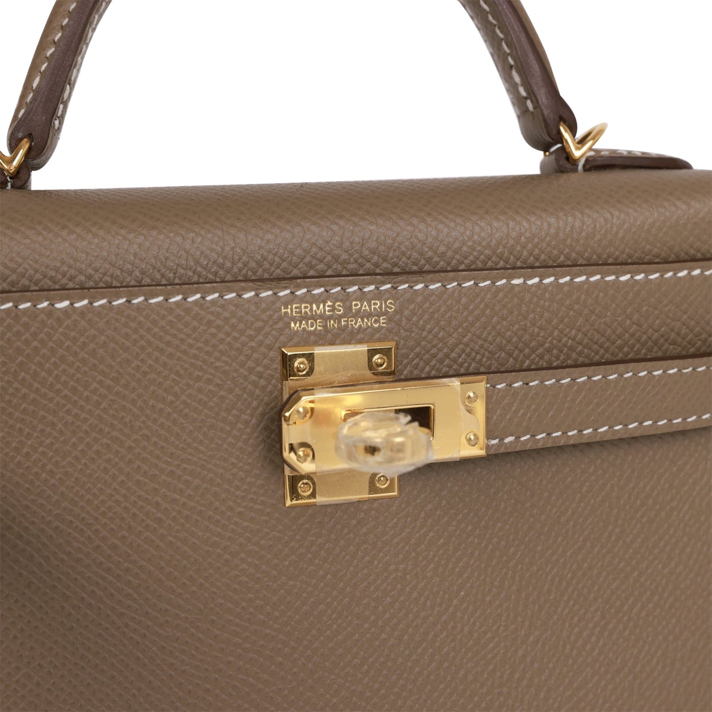 Hermes Kelly 20 Sellier Etoupe Epsom Gold Hardware