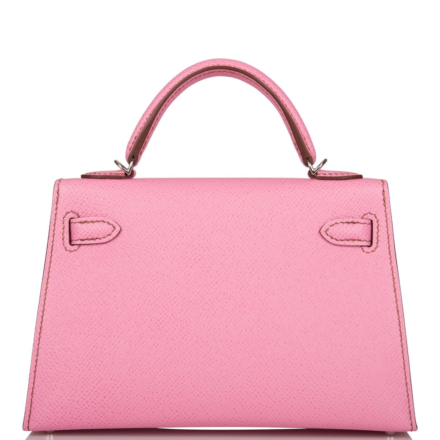 Hermes Kelly 20 Sellier Bubblegum Epsom Palladium Hardware