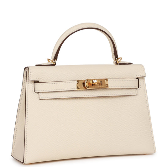 Hermes Kelly 20 Sellier Nata Epsom Gold Hardware