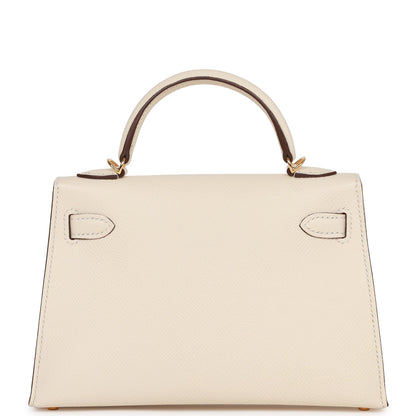 Hermes Kelly 20 Sellier Nata Epsom Gold Hardware