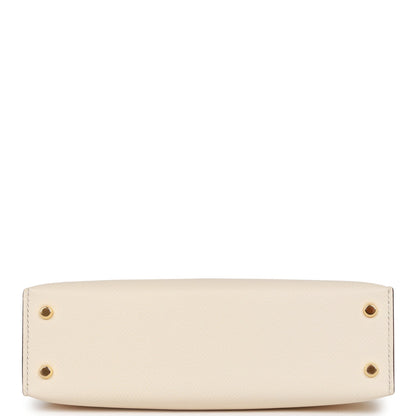 Hermes Kelly 20 Sellier Nata Epsom Gold Hardware