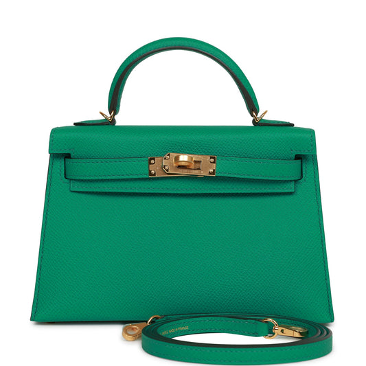 Hermes Kelly 20 Sellier Vert Jade Epsom Gold Hardware