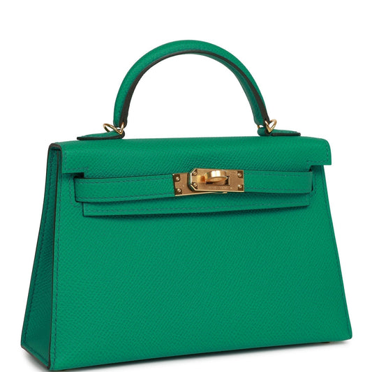 Hermes Kelly 20 Sellier Vert Jade Epsom Gold Hardware