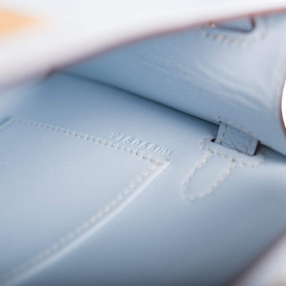 Hermes Kelly 20 Sellier Bleu Brume Epsom Gold Hardware