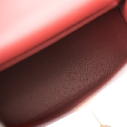 Hermes Kelly 20 Sellier Rouge H Chevre Gold Hardware