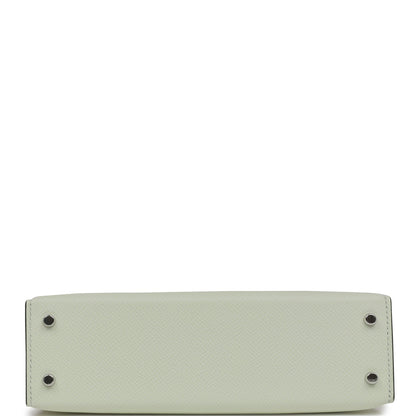 Hermes Kelly 20 Sellier Vert Fizz Epsom Palladium Hardware