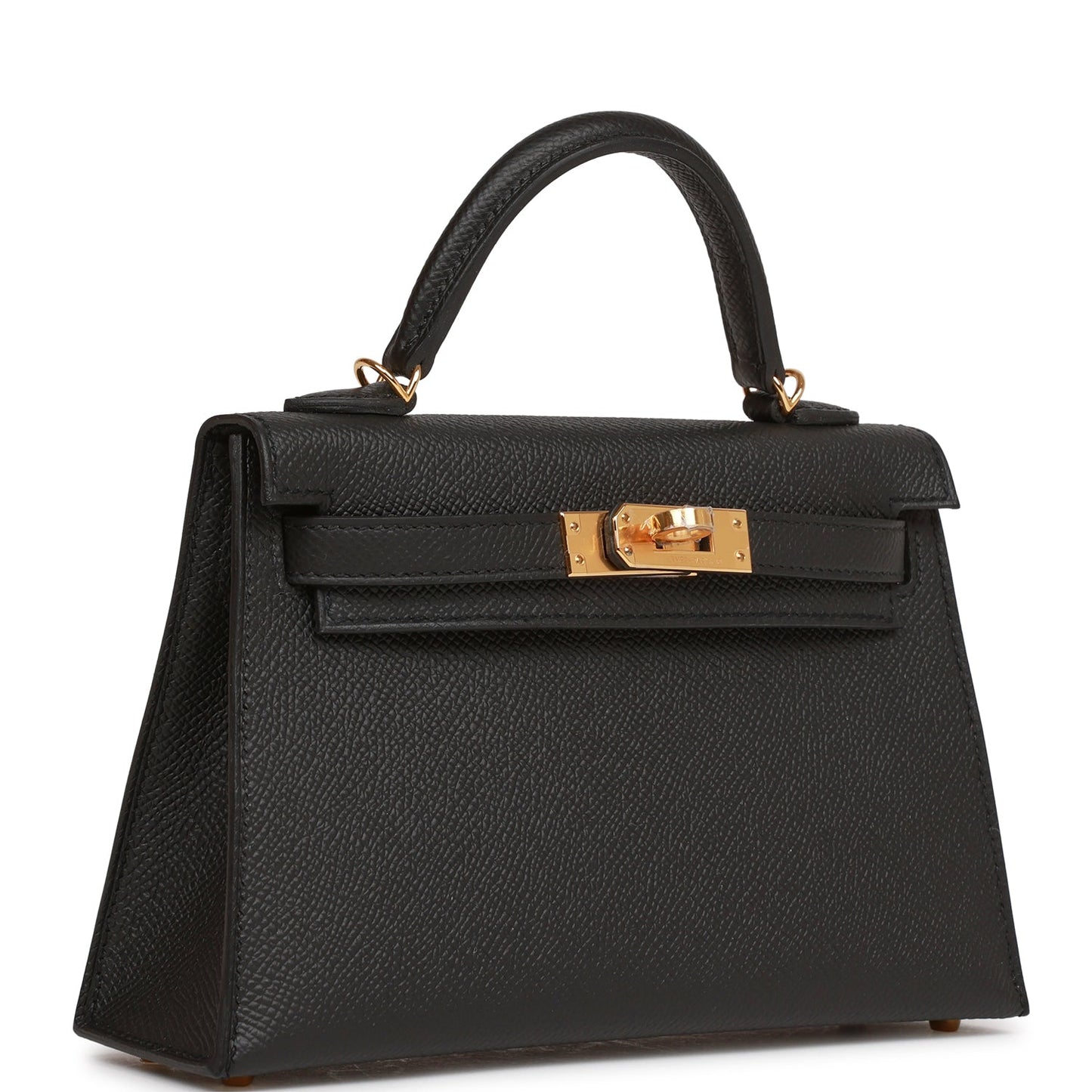 Hermes Kelly 20 Sellier Black Epsom Gold Hardware