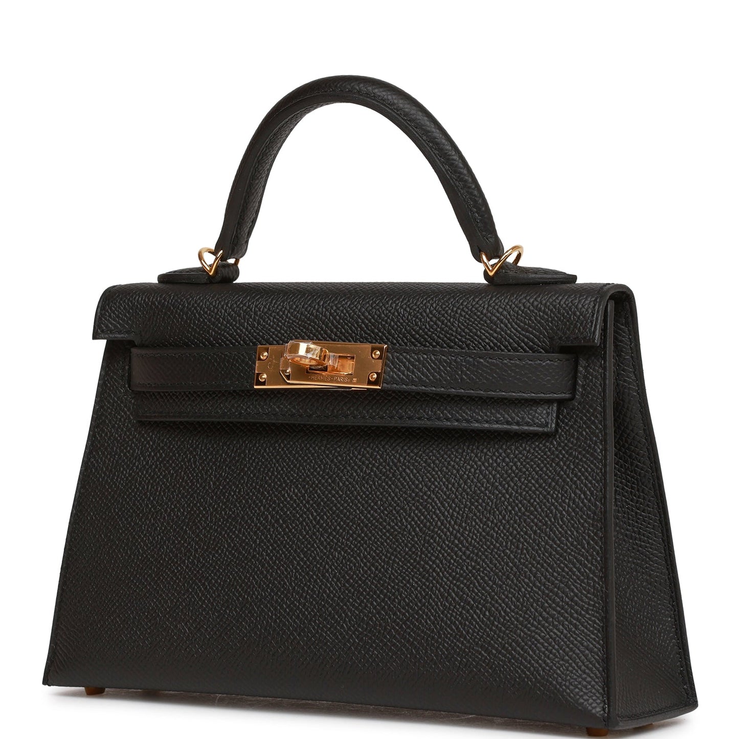Hermes Kelly 20 Sellier Black Epsom Gold Hardware