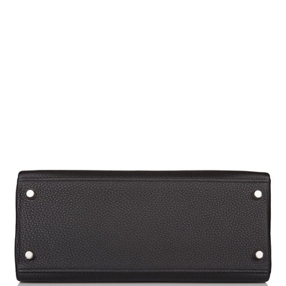 Hermes Kelly 28 Retourne Black Togo Palladium Hardware