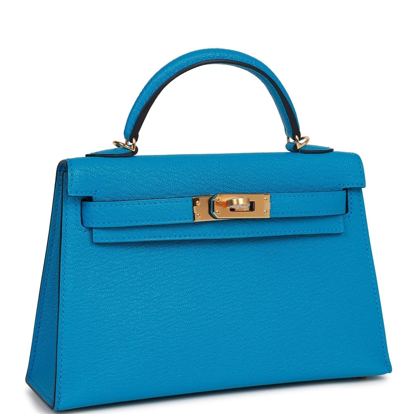 Hermes Kelly 20 Sellier Bleu Frida Chevre Gold Hardware