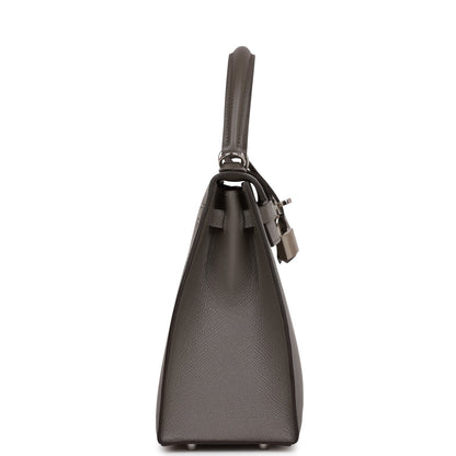 Hermes Kelly 25 Sellier Gris Meyer Epsom Palladium Hardware