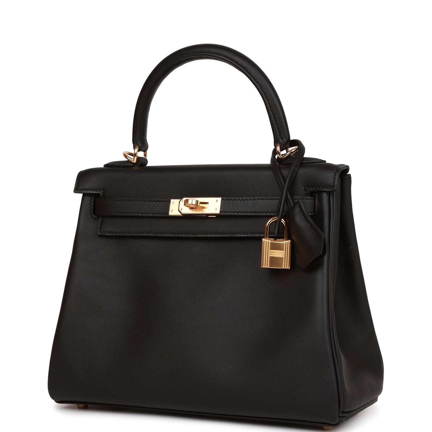 Hermes Kelly 25 Retourne Black Swift Gold Hardware