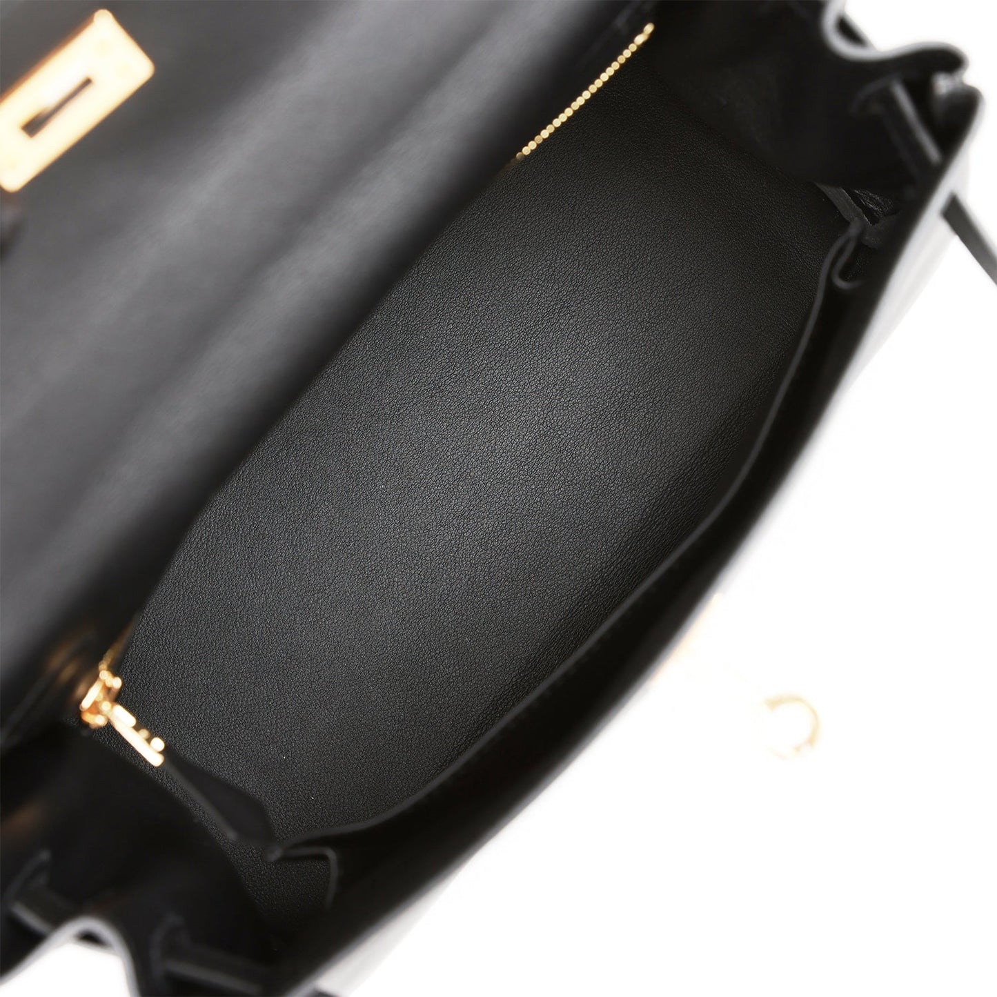 Hermes Kelly 25 Retourne Black Swift Gold Hardware