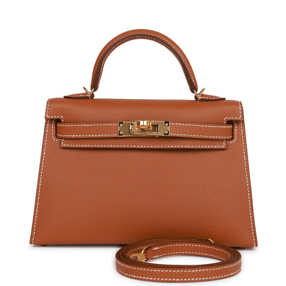 Hermes Kelly 20 Sellier Gold Epsom Gold Hardware