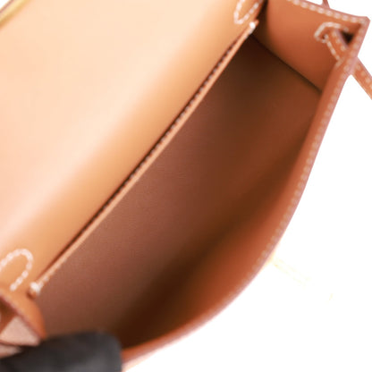 Hermes Kelly 20 Sellier Gold Epsom Gold Hardware