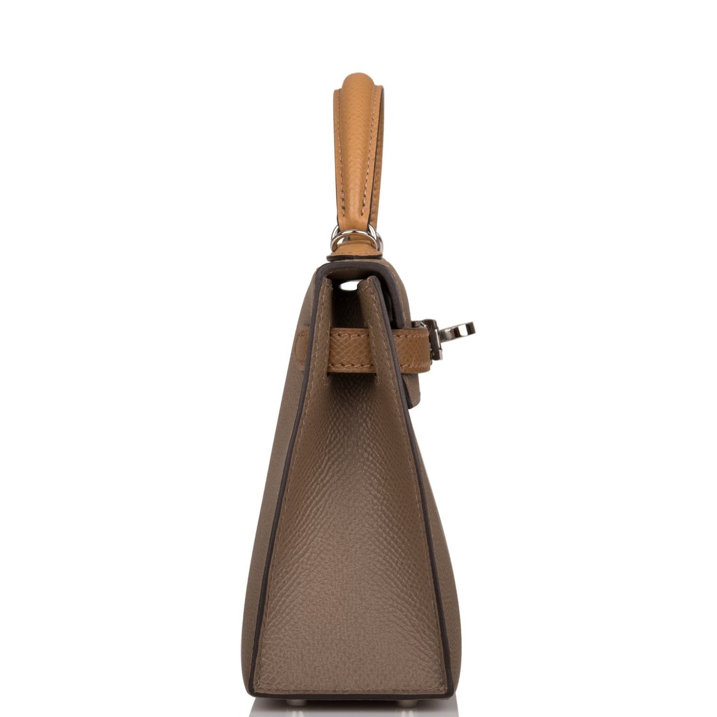 Hermes Kelly 20 Sellier Etoupe, Alezan and Biscuit Epsom Palladium Hardware