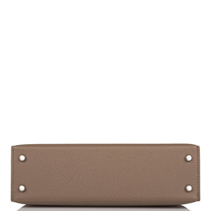 Hermes Kelly 20 Sellier Etoupe, Alezan and Biscuit Epsom Palladium Hardware