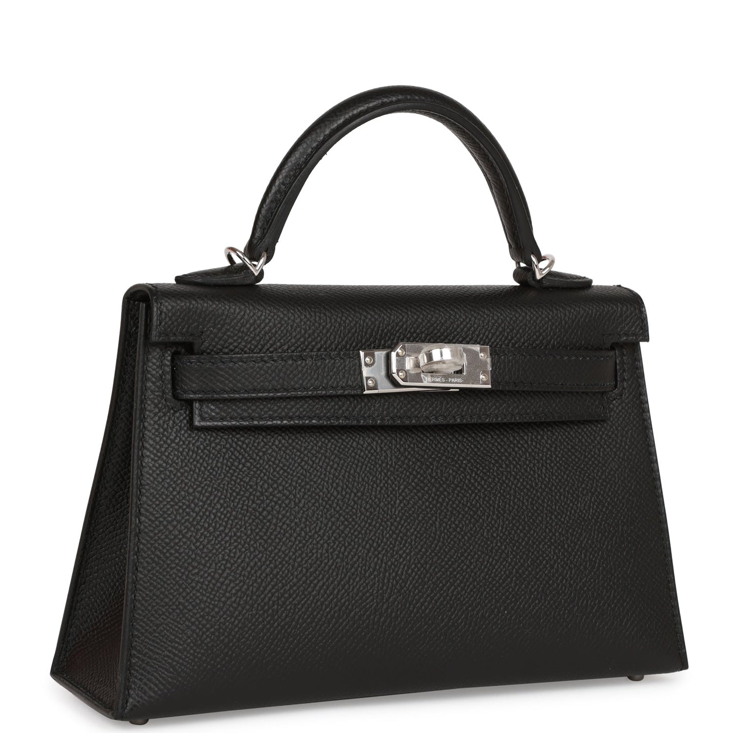 Hermes Kelly 20 Sellier Black Epsom Palladium Hardware