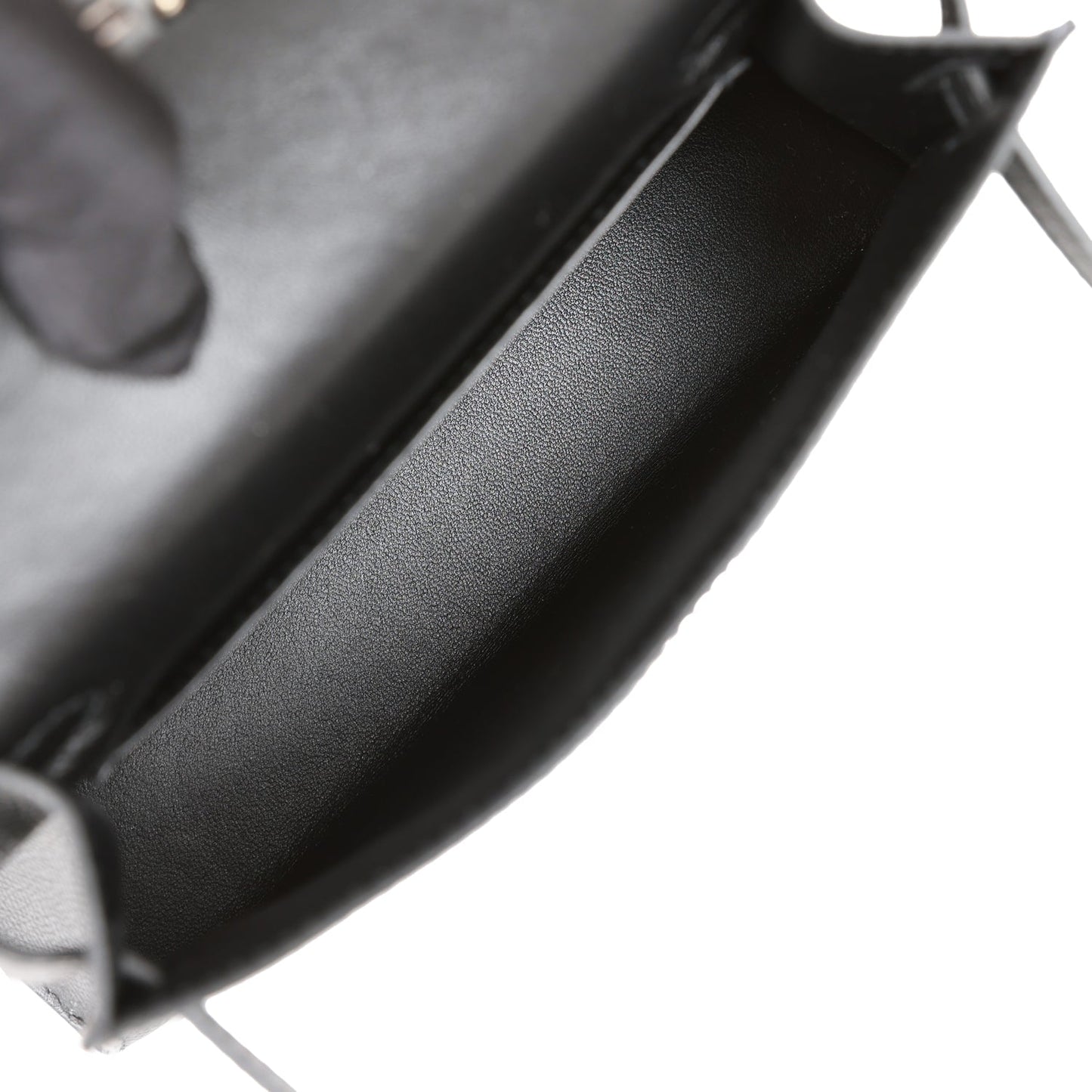 Hermes Kelly 20 Sellier Black Epsom Palladium Hardware