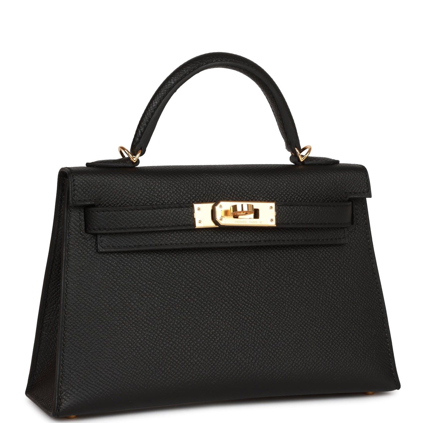 Hermes Kelly 20 Sellier Black Epsom Gold Hardware