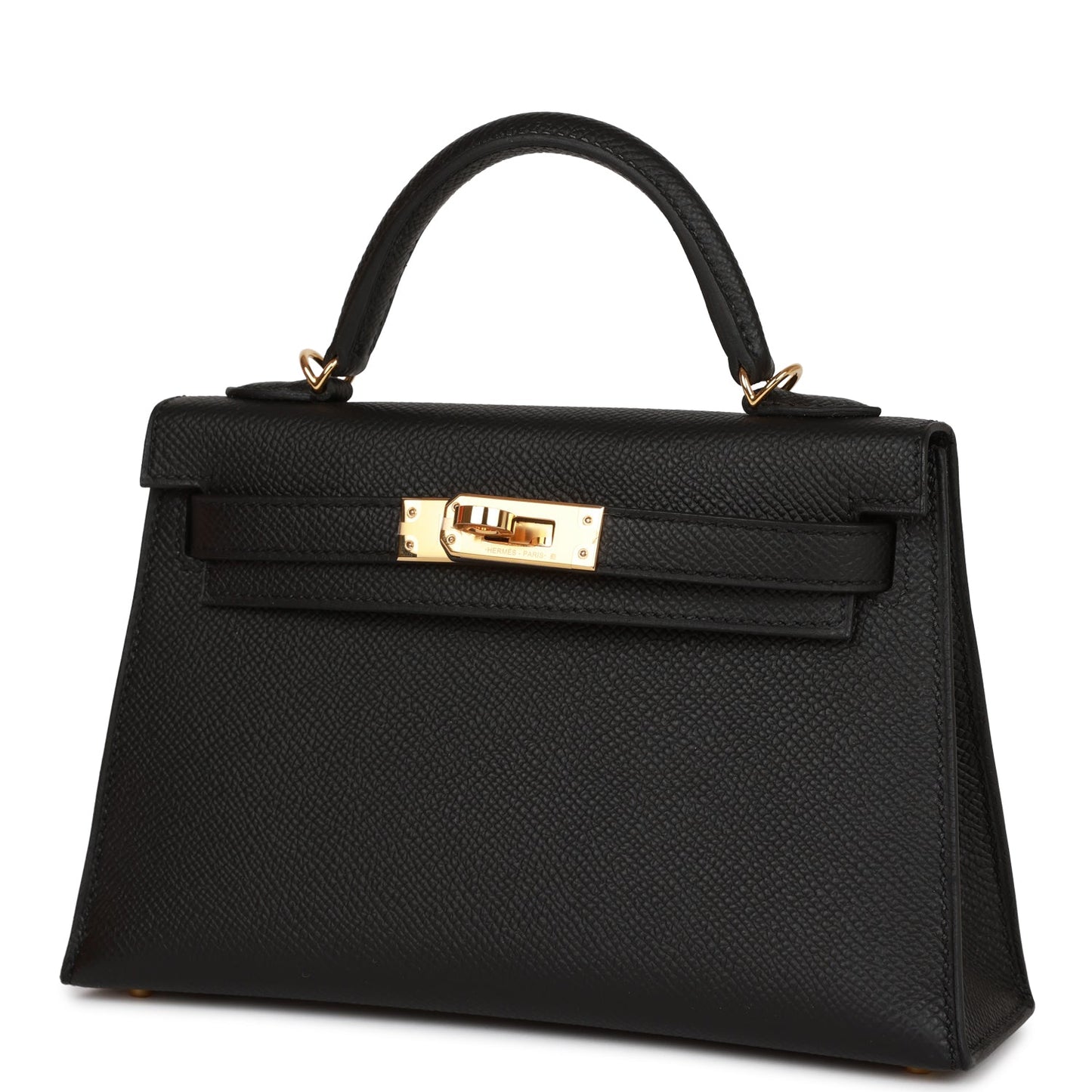 Hermes Kelly 20 Sellier Black Epsom Gold Hardware