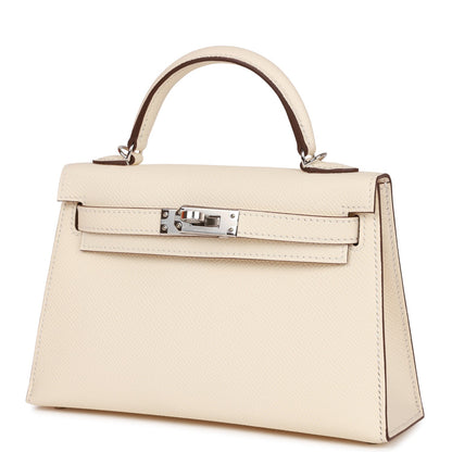 Hermes Kelly 20 Sellier Nata Epsom Palladium Hardware