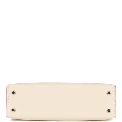 Hermes Kelly 20 Sellier Nata Epsom Palladium Hardware
